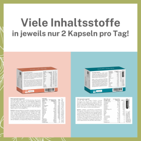 BabyFORTE Kinderwunsch-Duo – viele Inhaltsstoffe in jeweils nur 2 Kapseln pro Tag!