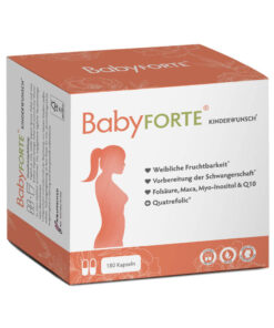 BabyFORTE Kinderwunsch, 180 Kapseln, Vorderseite Verpackung