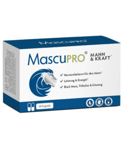 MascuPRO Mann & Kraft, 60 Kapseln, Vorderseite Verpackung