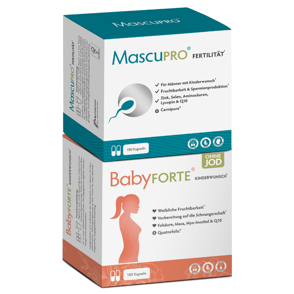 Kinderwunsch-Duo XXL von BabyFORTE & MascuPRO ohne Jod