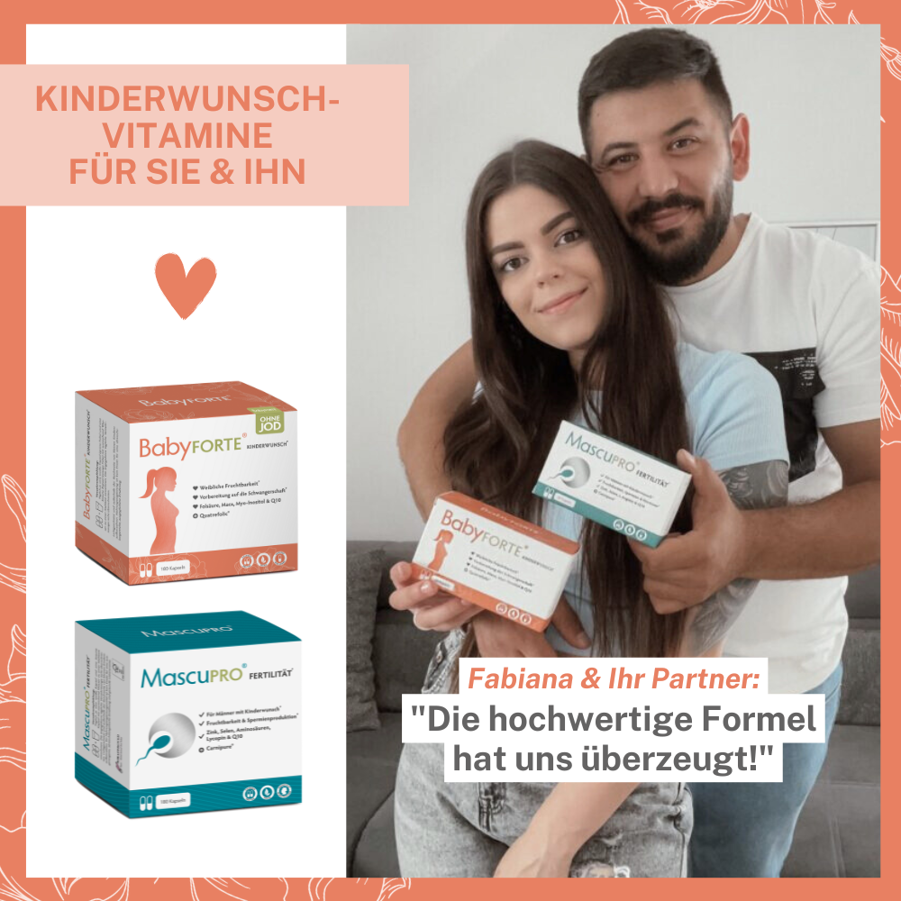 Kinderwunsch ist auch Männersache, mit Kinderwunsch-Vitaminen für den Mann: MascuPRO Fertilität