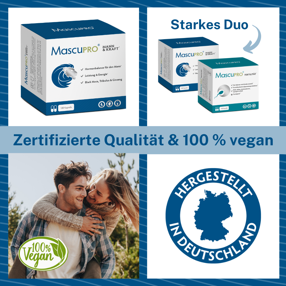 MascuPro Mann & Kraft 180 Kapseln - zertifiziere Qualität