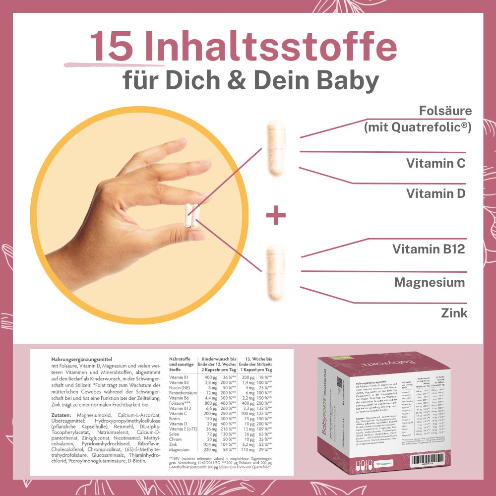 Vorteile auf einen Blick, BabyFORTE FolsäurePlus Großpackung