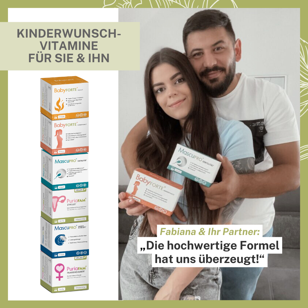 BabyFORTE Kinderwunsch Komplett-Paket – Kinderwunsch-Vitamine für Sie und Ihn