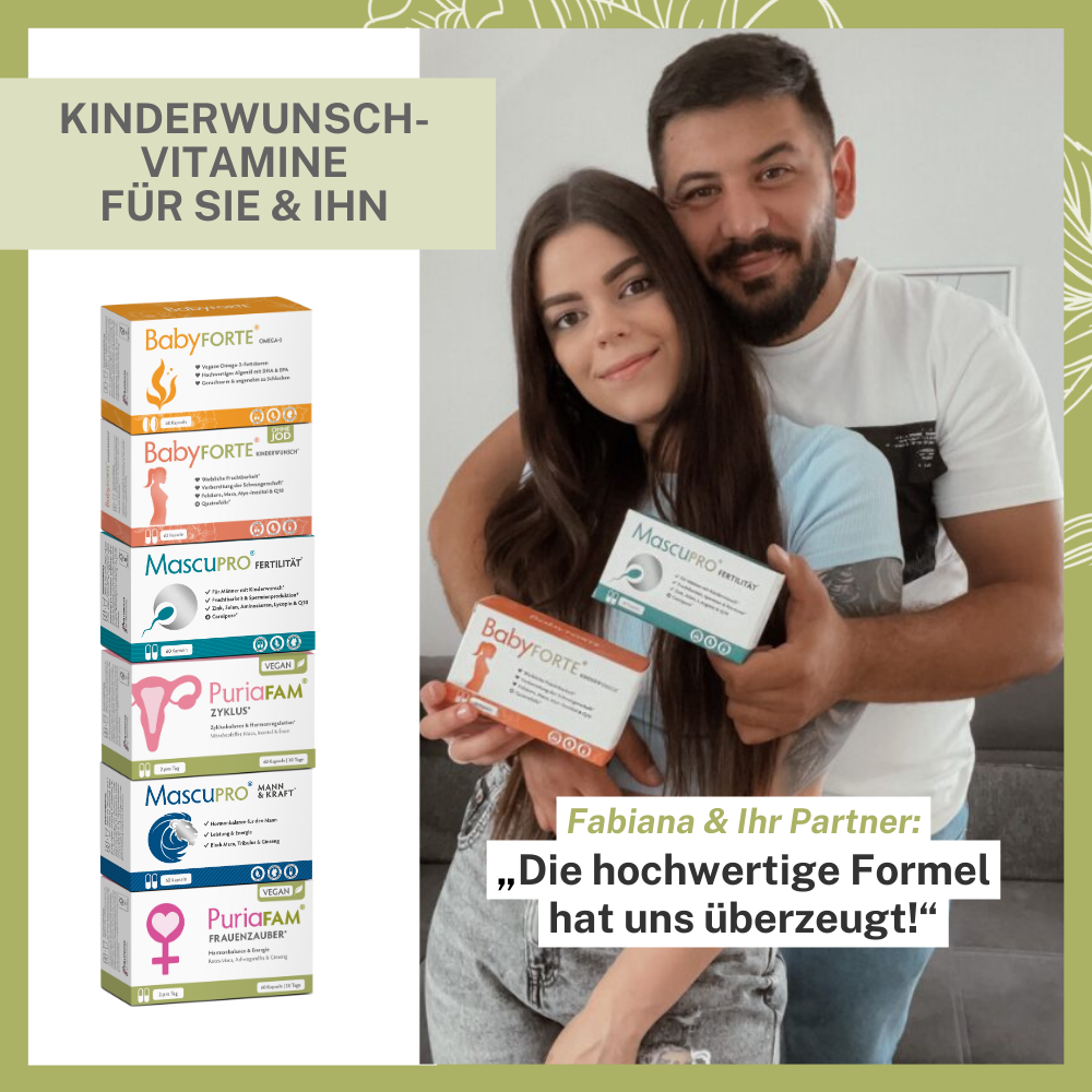 BabyFORTE Kinderwunsch Komplett-Paket oJ – Kinderwunsch-Vitamine für Sie und Ihn