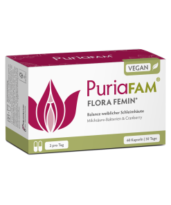PuriaFAM Flora Femin, 60 Kapseln, Vorderseite Verpackung