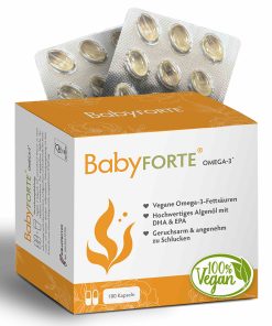BabyFORTE Omega-3 180 Kapseln, Vorderseite Verpackung