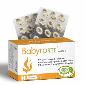 BabyFORTE Omega-3 60 Kapseln, Vorderseite Verpackung