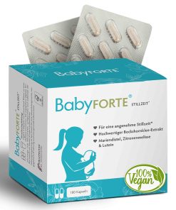 BabyFORTE Stillzeit, 180 Kapseln, Vorderseite Verpackung, Dose