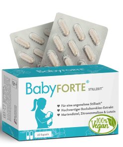 BabyFORTE Stillzeit, 60 Kapseln, Vorderseite Verpackung, Dose
