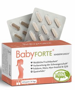 BabyFORTE Kinderwunsch, 60 Kapseln, Vorderseite Verpackung
