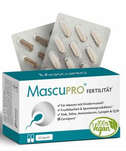 MascuPRO Fertilität, 60 Kapseln, Vorderseite Verpackung